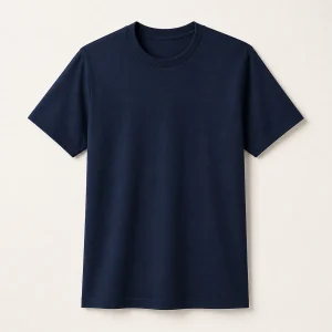 Blank navy T-shirt for custom promotional branding