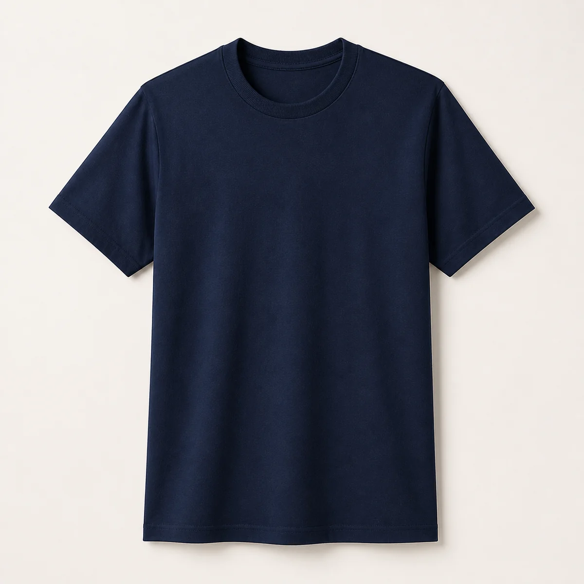 Blank navy T-shirt for custom promotional branding