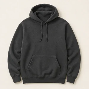 Blank charcoal pullover hoodie for promotional decoration