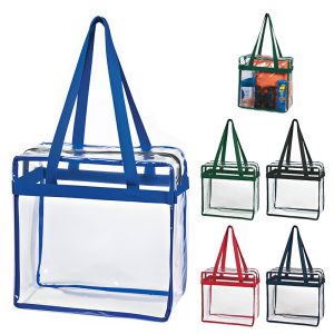 Clear PVC Tote Bag With Zipper