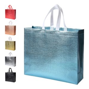 Glossy Embossed Laminated Metallic Shiny Grocery Bag