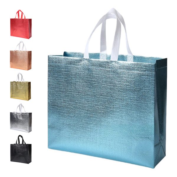 Glossy Embossed Laminated Metallic Shiny Grocery Bag