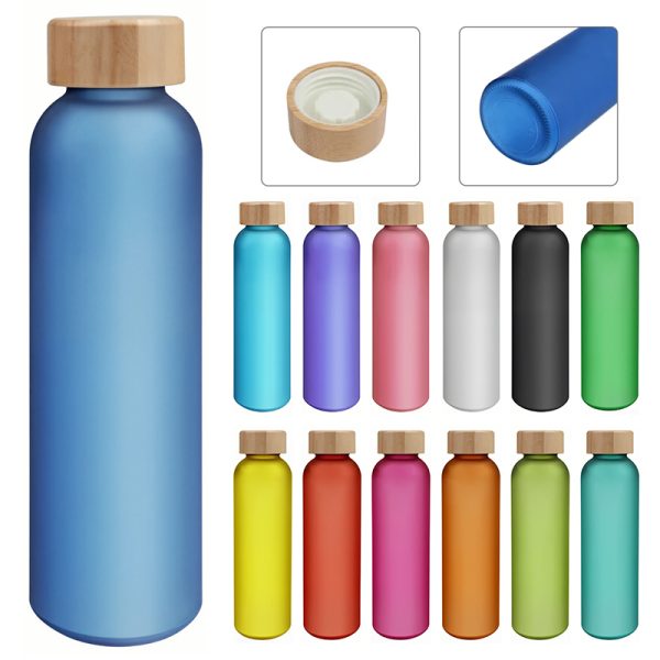 17oz Borosilicate Glass Water Bottle with Bamboo Lid