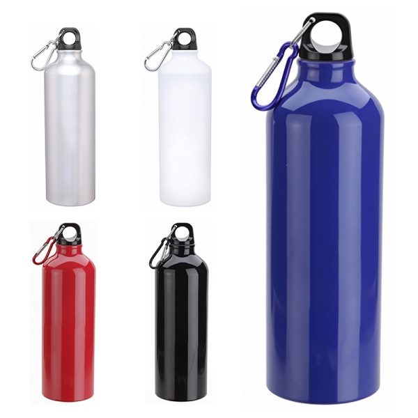 25oz Aluminum Water Bottle with Carabiner Clip