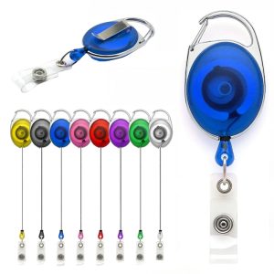 Clip-On Badge Reel Holder With Retractable Cord