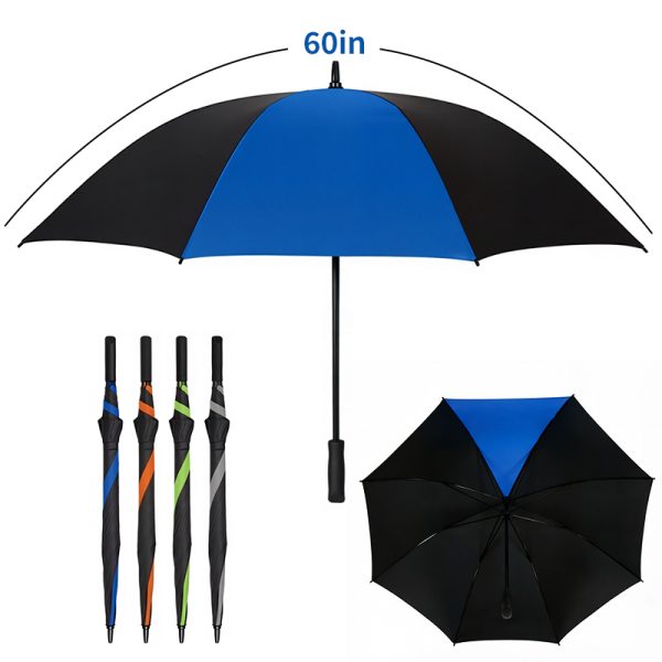 60" Oversized Arc Splash of Color Large Golf Rain Umbrella
