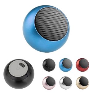 Mini Round Portable Bluetooth Speaker, Metal Shell Wireless Small Speaker