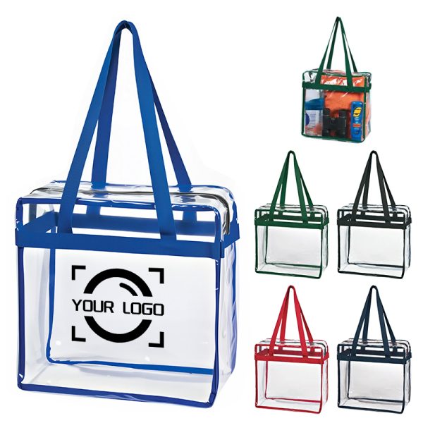 Clear PVC Tote Bag With Zipper