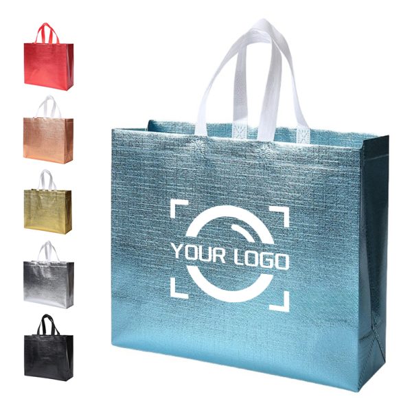 Glossy Embossed Laminated Metallic Shiny Grocery Bag