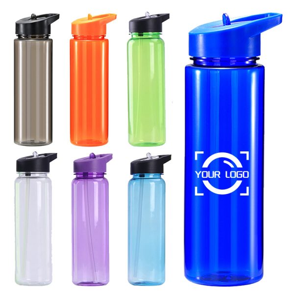 Portable Plastic Sports Water Bottle with Flip Lid