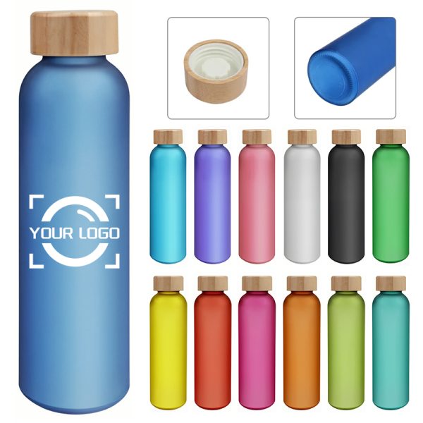 17oz Borosilicate Glass Water Bottle with Bamboo Lid