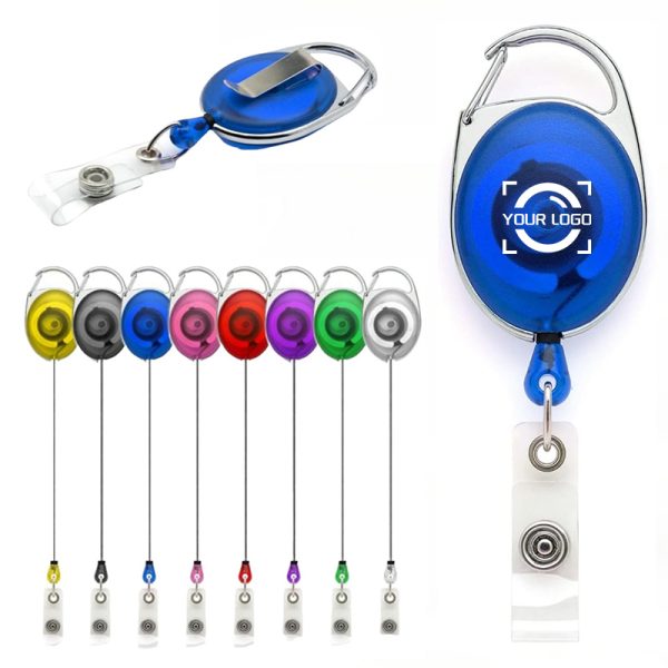 Clip-On Badge Reel Holder With Retractable Cord
