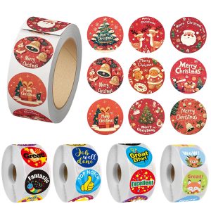 500Pcs/Roll Custom Self Adhesive Labels Stickers
