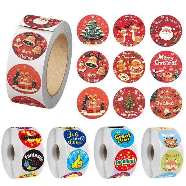 500Pcs/Roll Custom Self Adhesive Labels Stickers