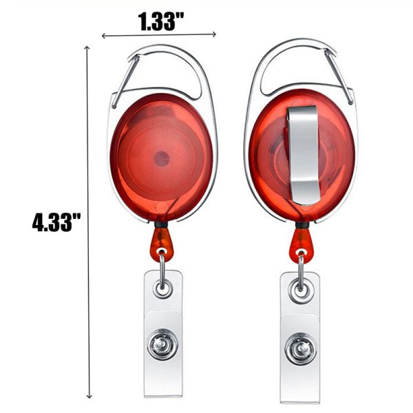 Clip-On Badge Reel Holder With Retractable Cord