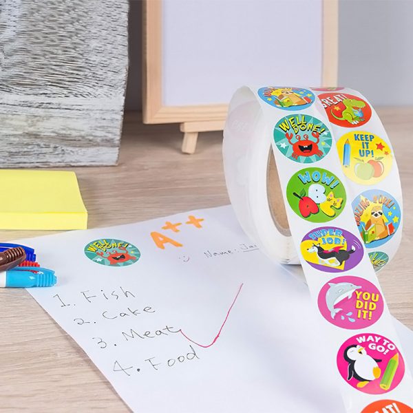 500Pcs/Roll Custom Self Adhesive Labels Stickers
