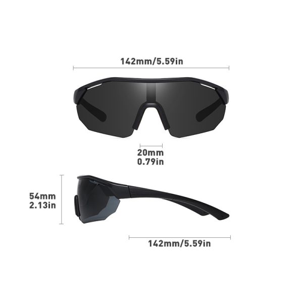 Polarized Sports Sunglasses Cycling Baseball PC Frame Shield