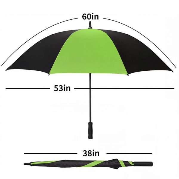 60" Oversized Arc Splash of Color Large Golf Rain Umbrella
