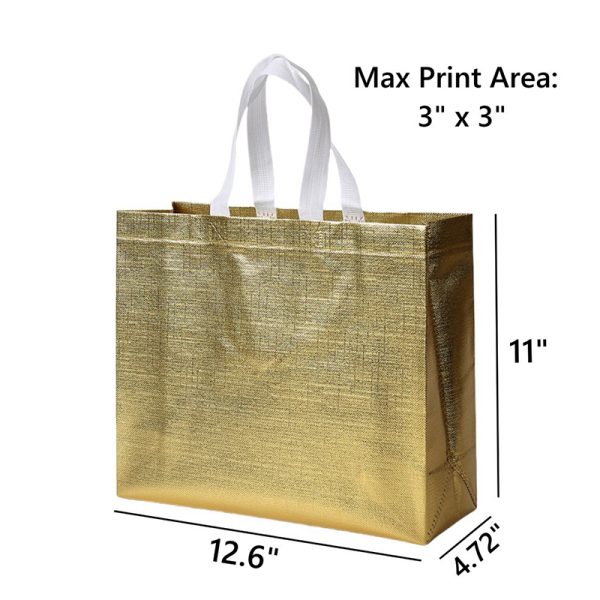 Glossy Embossed Laminated Metallic Shiny Grocery Bag