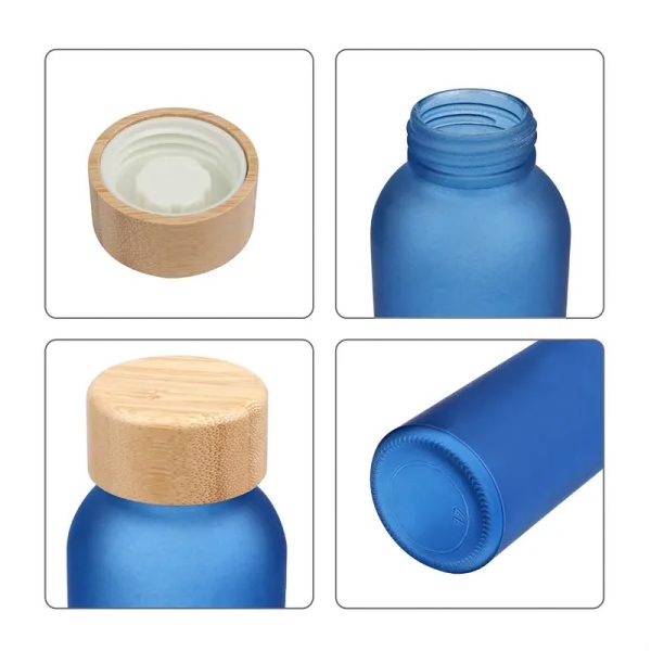 17oz Borosilicate Glass Water Bottle with Bamboo Lid