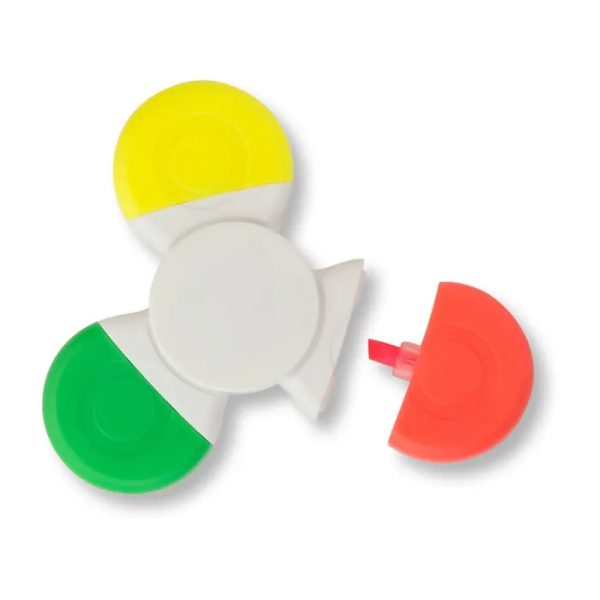 3-Color Rotatable Fidget Spinner Highlighter