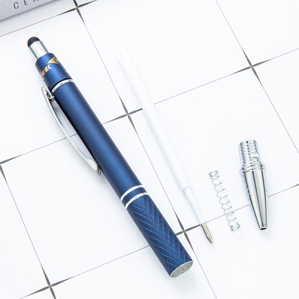Orbit Spinner Chrome Metal Pen with Stylus