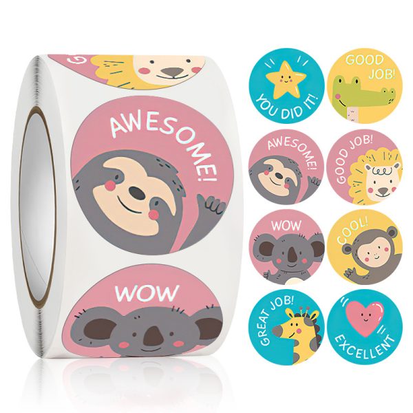 500Pcs/Roll Custom Self Adhesive Labels Stickers