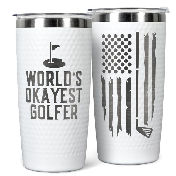 20 Oz Golf Ball Insulated Tumbler