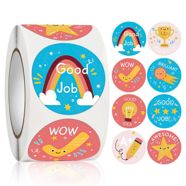 500Pcs/Roll Custom Self Adhesive Labels Stickers