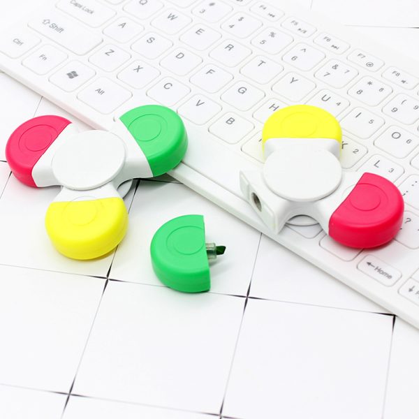 3-Color Rotatable Fidget Spinner Highlighter