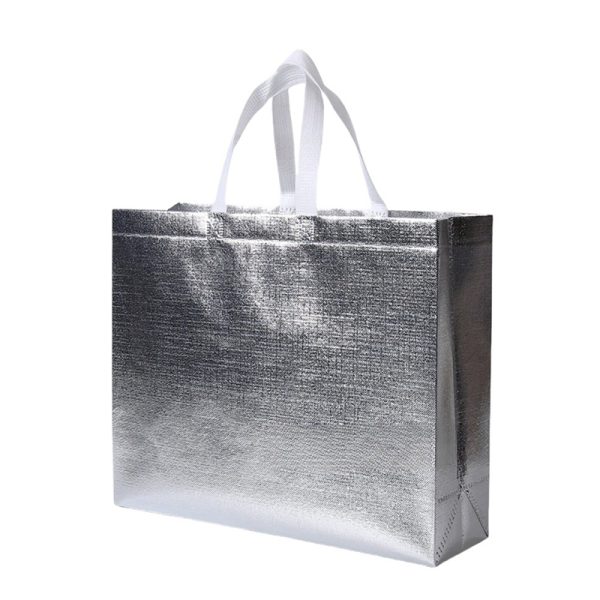 Glossy Embossed Laminated Metallic Shiny Grocery Bag