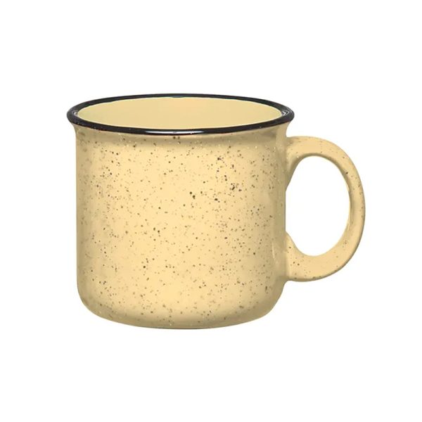 Black Rim Speckled Enamel Camping Mug