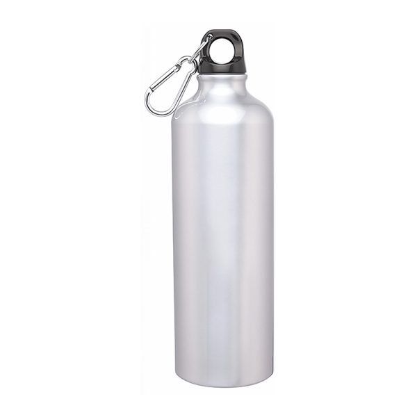 25oz Aluminum Water Bottle with Carabiner Clip