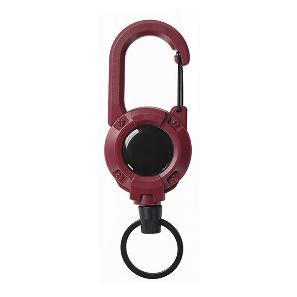 Retractable Badge Reel with Carabiner Clip and Key Ring