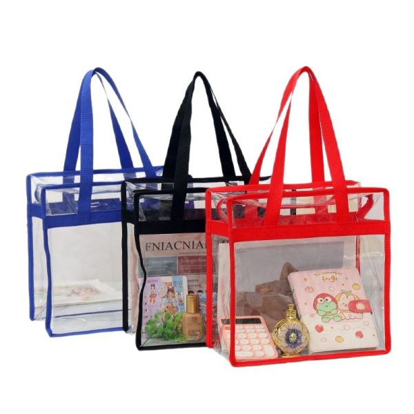 Clear PVC Tote Bag With Zipper