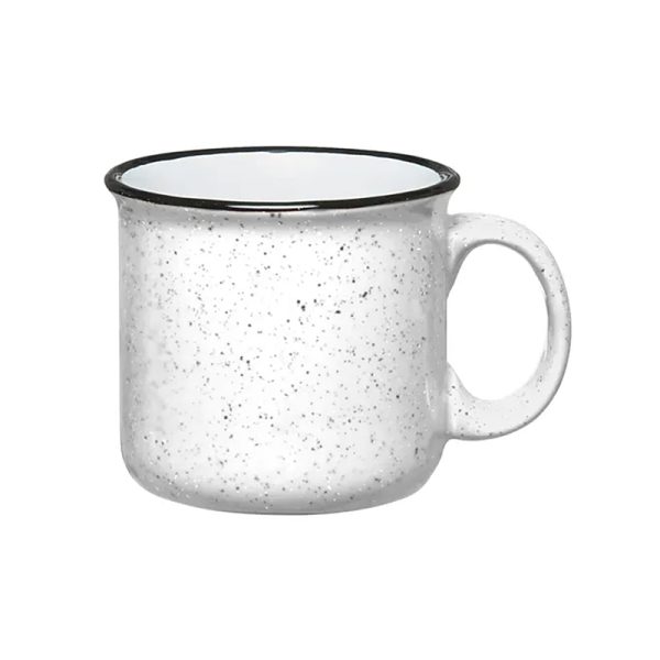 Black Rim Speckled Enamel Camping Mug