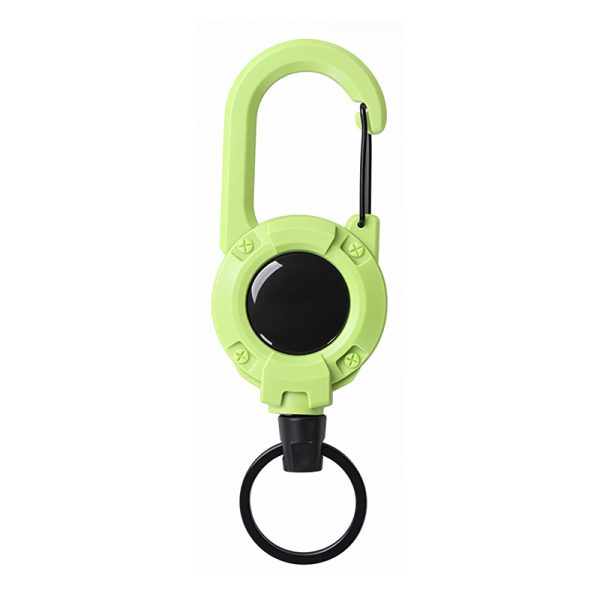 Retractable Badge Reel with Carabiner Clip and Key Ring