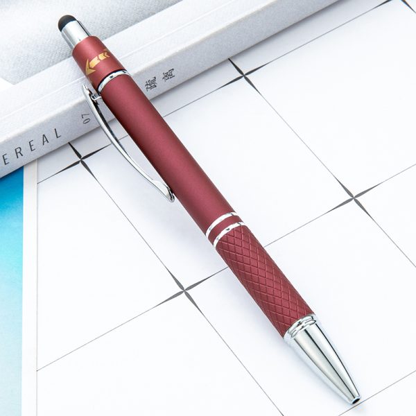 Orbit Spinner Chrome Metal Pen with Stylus