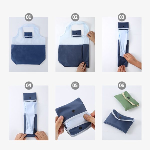 Compact Foldable Reusable Eco-Friendly Shopping Bag.