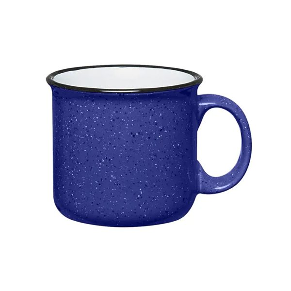 Black Rim Speckled Enamel Camping Mug