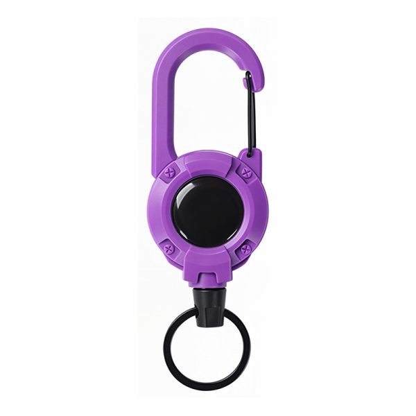 Retractable Badge Reel with Carabiner Clip and Key Ring