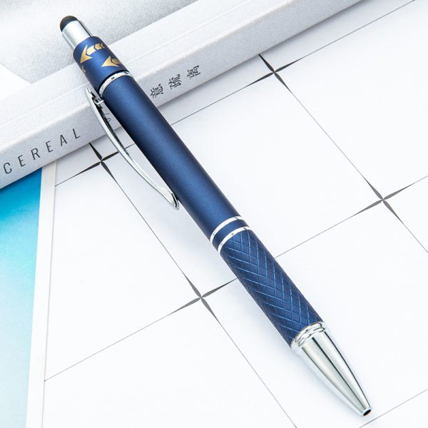 Orbit Spinner Chrome Metal Pen with Stylus