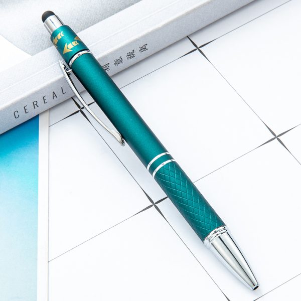 Orbit Spinner Chrome Metal Pen with Stylus