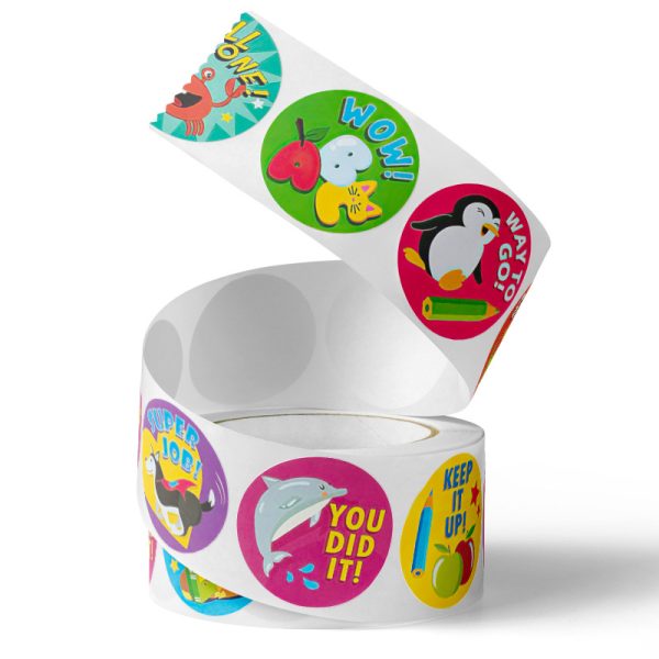 500Pcs/Roll Custom Self Adhesive Labels Stickers