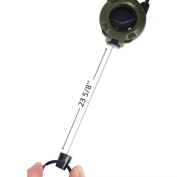 Retractable Badge Reel with Carabiner Clip and Key Ring