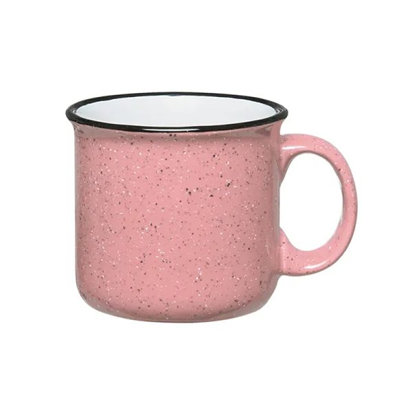 Black Rim Speckled Enamel Camping Mug