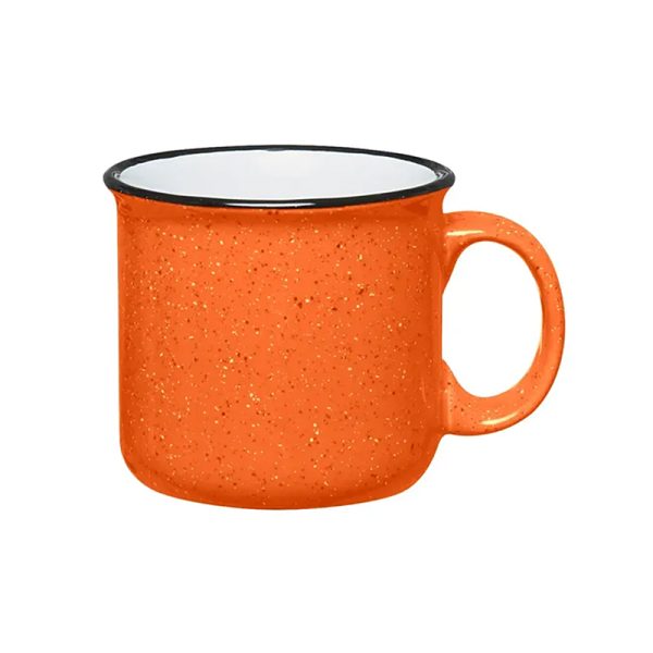 Black Rim Speckled Enamel Camping Mug