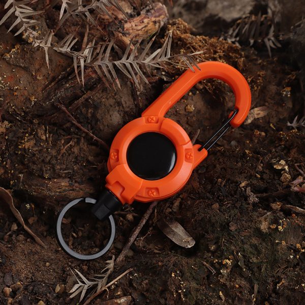 Retractable Badge Reel with Carabiner Clip and Key Ring