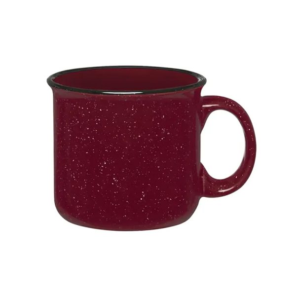 Black Rim Speckled Enamel Camping Mug