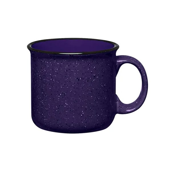 Black Rim Speckled Enamel Camping Mug